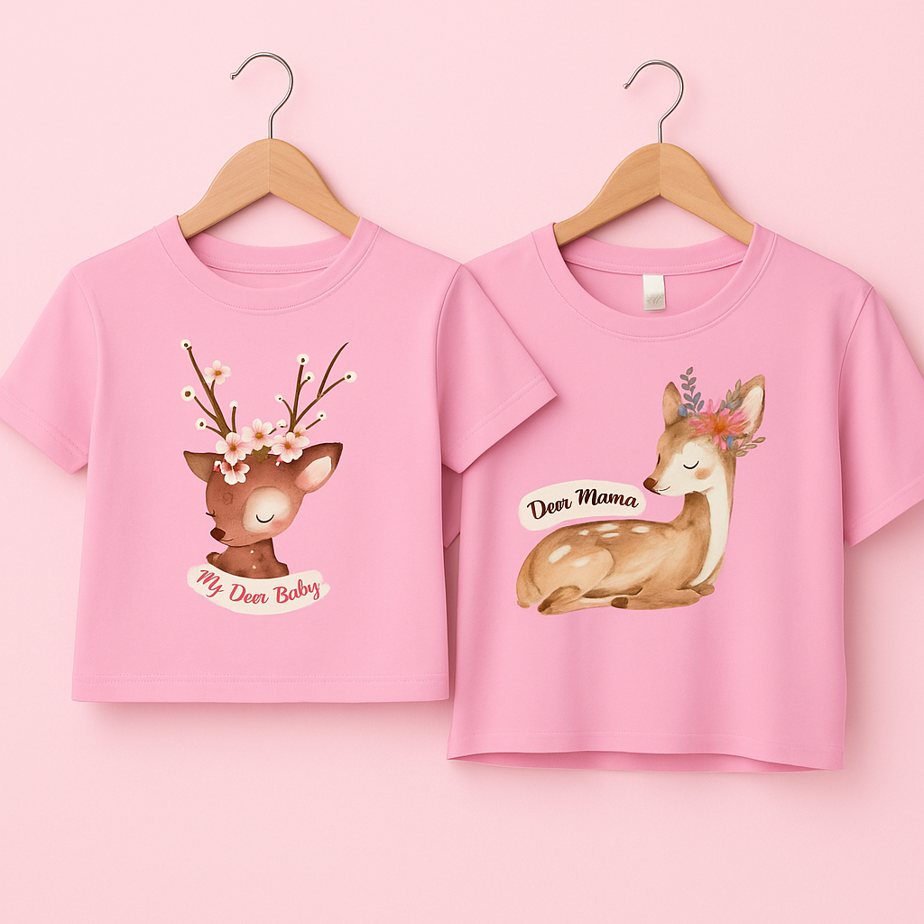 Mama + Baby Deer Set