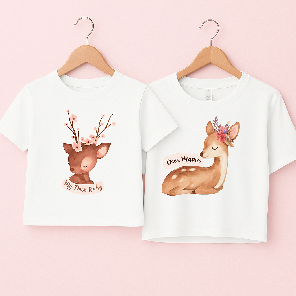 Mama + Baby Deer Set