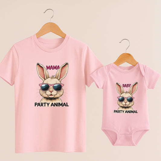 Party Animals Mama +Baby Bunny set